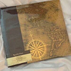 Recollections Gold and Brown World Map Scrapbook Album